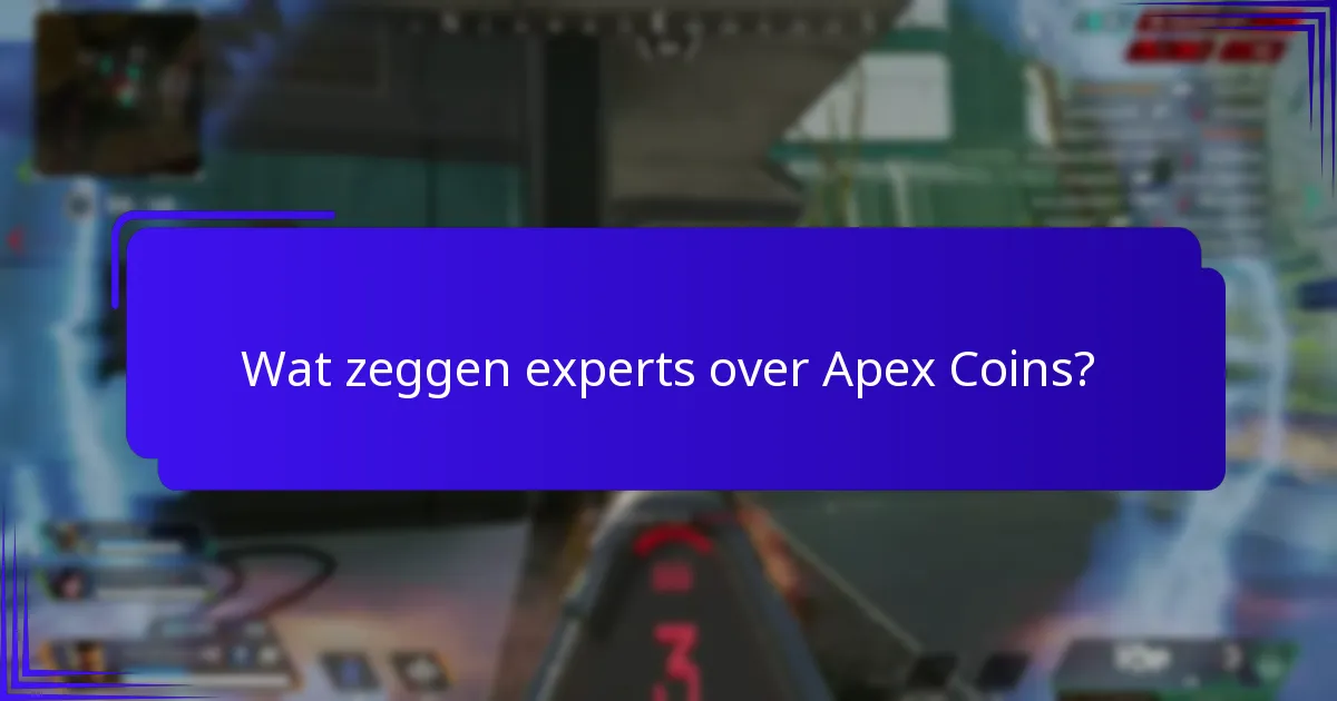Wat zeggen experts over Apex Coins?