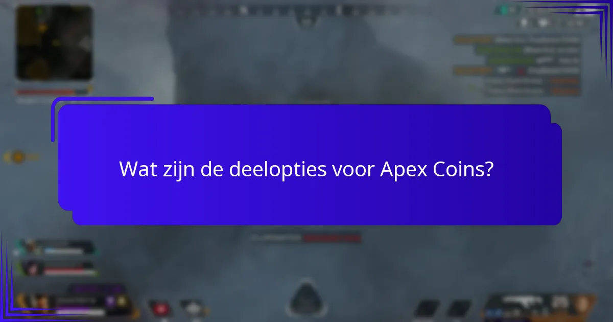 Hoe een transfer van Apex Coins te initiëren?